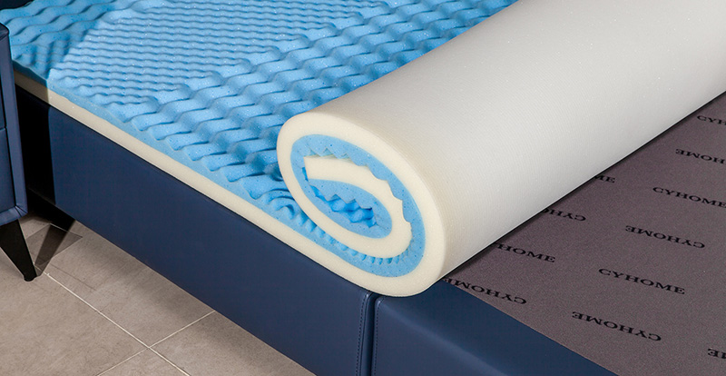 Gel Memory Foam-NJ40 Blå Komprimerbar og rullbar bag